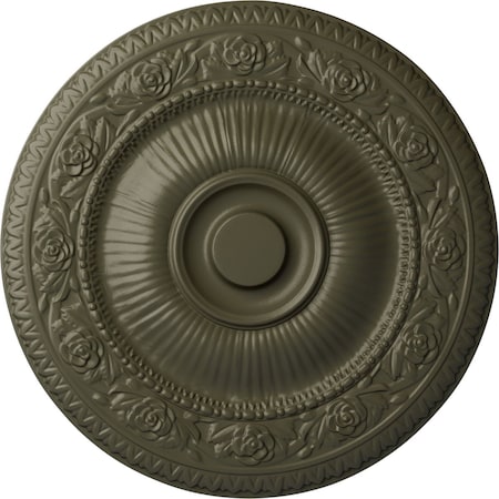 Ekena Millwork Neuveau Ceiling Medallion (Fits Canopies up to 6 3/8"), Hand-Painted Witch Hazel, 24 1/4"OD x 2"P CM24NAWHF